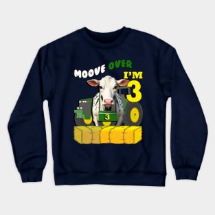 3 Year Old Farming Birthday Crewneck Sweatshirt